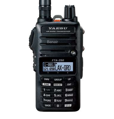 Yaesu FTA-250L Airband Transceiver - 8.33 and 25 KHz Frequency Pattern